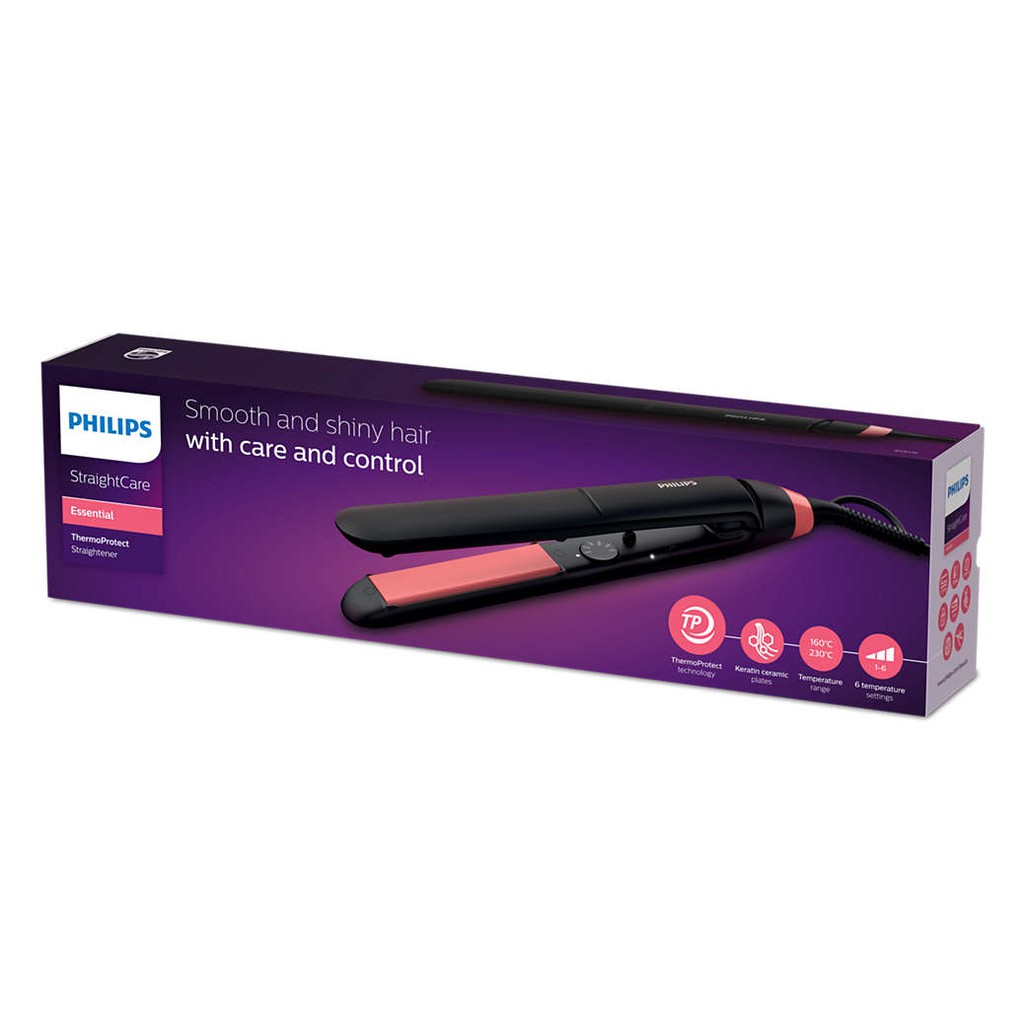 Philips Hair Straightener BHS376 - Catokan Pelurus Rambut Keratin Phillips Thermo Protec