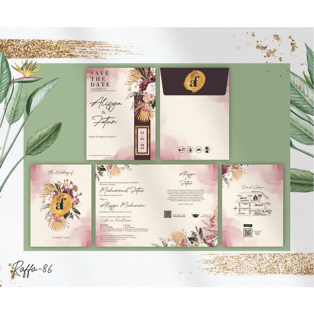 RAFFA 86 (Amplop+isi)  Blanko Undangan | Blangko Undangan | Undangan Murah