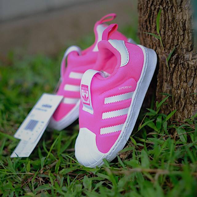 SEPATU ANAK ADIDAS SUPERSTAR 360 PINK ORIGINAL