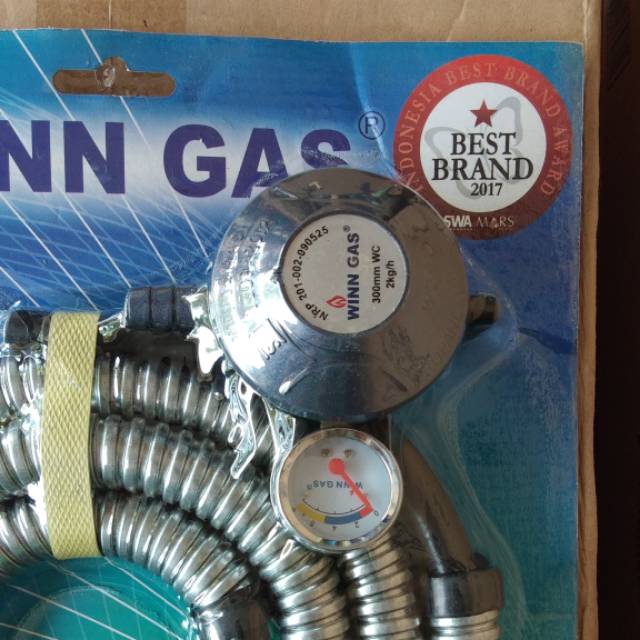 Regulator winn gas body besar selang metal 1.8m w 298m sni