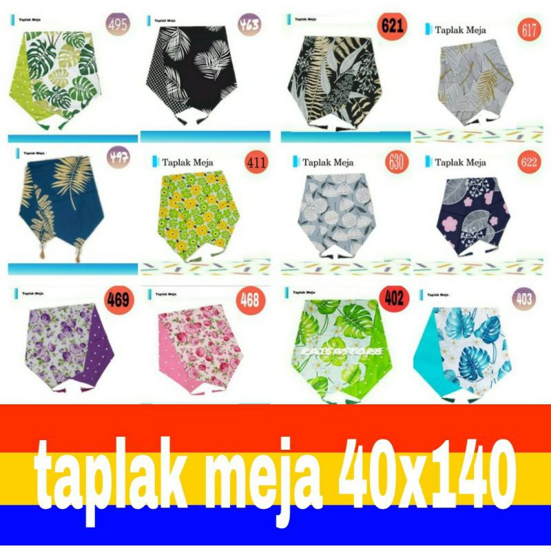 Taplak Meja / Table Runner, 40x140 cm - Motif dua Sisi (variasi 3)