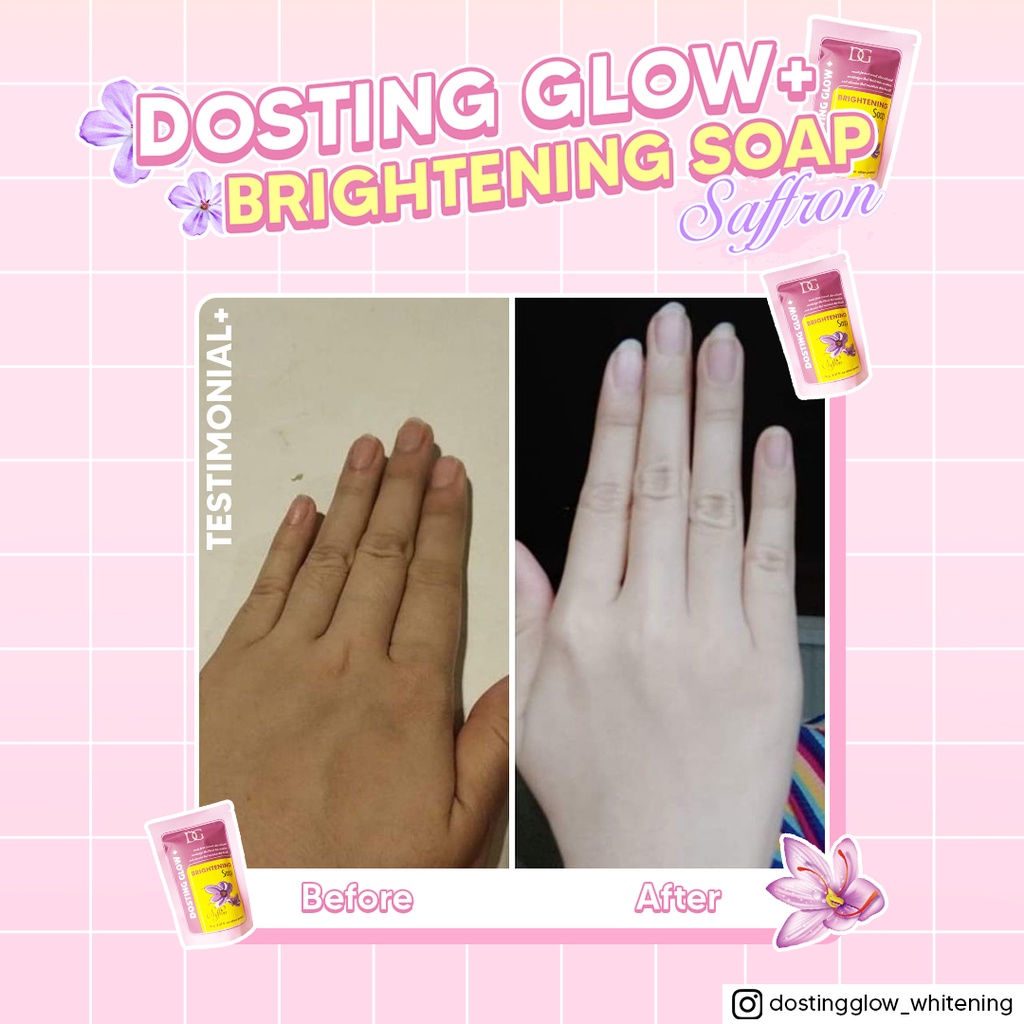 ❤ RATU ❤ Dosting Glow Brightening Soap Saffron 70g | Sabun Whitening Perawatan Kulit Safron Dosting Glow | Sabun Tone Up Brightening