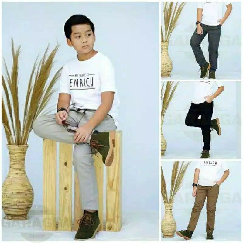 Celana chino anak tanggung premium size 24-27 celana chino anak pria/cowok junior