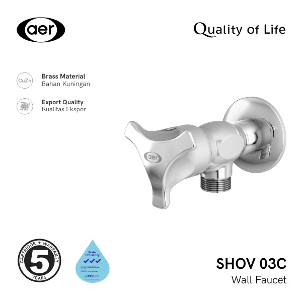 Aer Kran Shower Kuningan Brass Shower Faucet Shov 03c