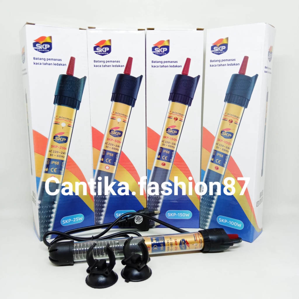 Heater SKP Premium SKP-25W / SKP-50W / SKP-100W / SKP-150W Penghangat Air Aquarium