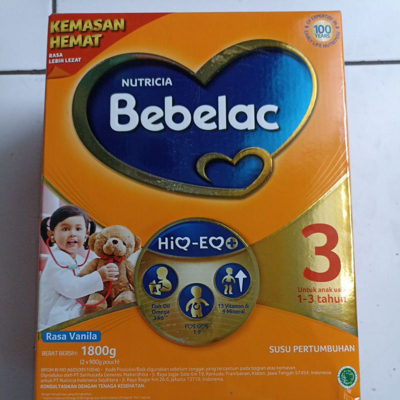 Bebelac 3 Susu Formula Vanila/Madu 1800 gram