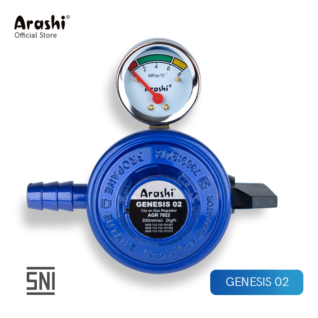 Arashi GENESIS 02 Regulator Kompor Gas Anti Bocor SNI