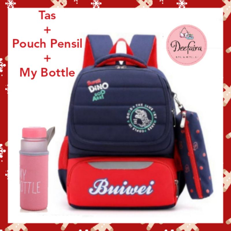 Tas Backpack Wanita Ransel Sekolah Anak Perempuan Free My Bottle