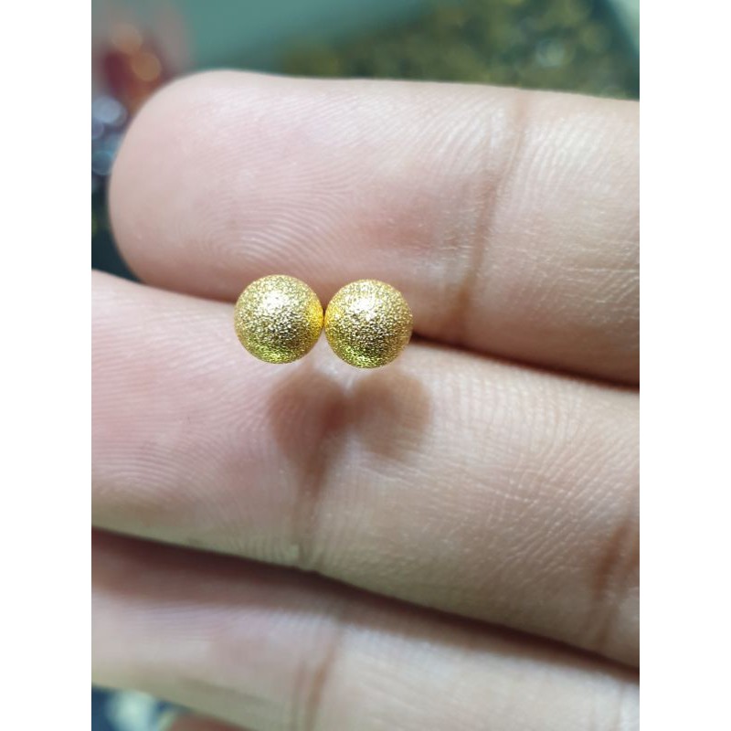 giwang emas asli kadar 700 bola dof pasir pilus