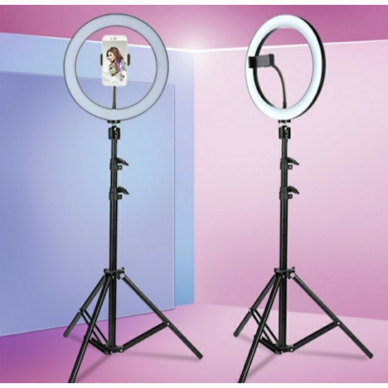 Paket Tripod Ring Light 26cm Studio Adjustable