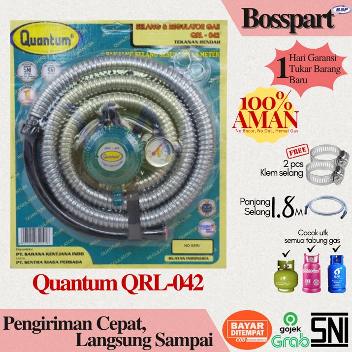 Quantum Regulator Selang Gas QRL-042 / QRL-142 / QRL-042 / Regulator Gas Quantum / Selang gas Kuantum