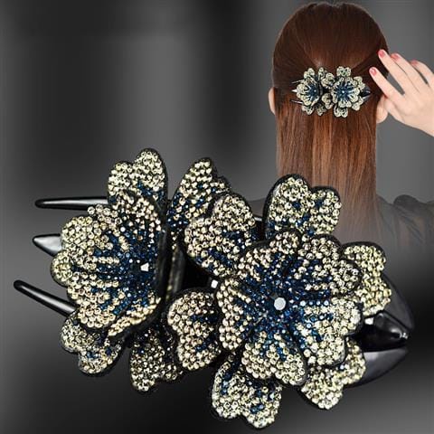 Jepit rambut korea sanggul wanita elegan mode bunga ori import 11cm