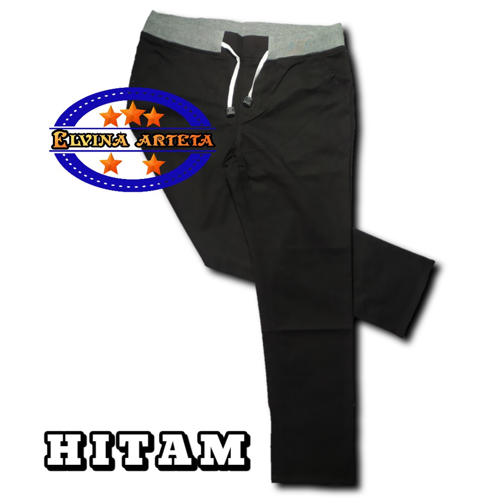 Celana Chino Rip Panjang Pria Jumbo Big Size 39-50 Casual Distro Premium Pinggang Karet
