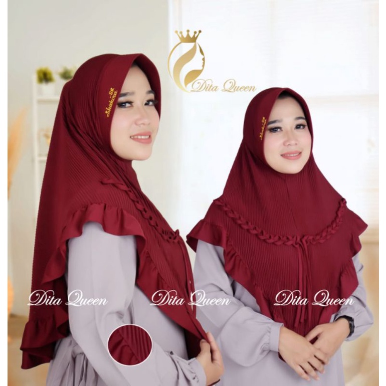 plisket tali kepang/plisket jersey super/hijab instan