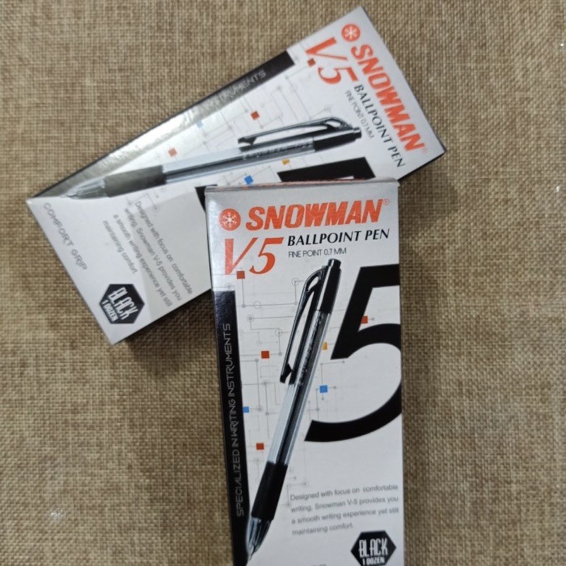 

Ballpoint Snowman V5 Hitam 0.7mm