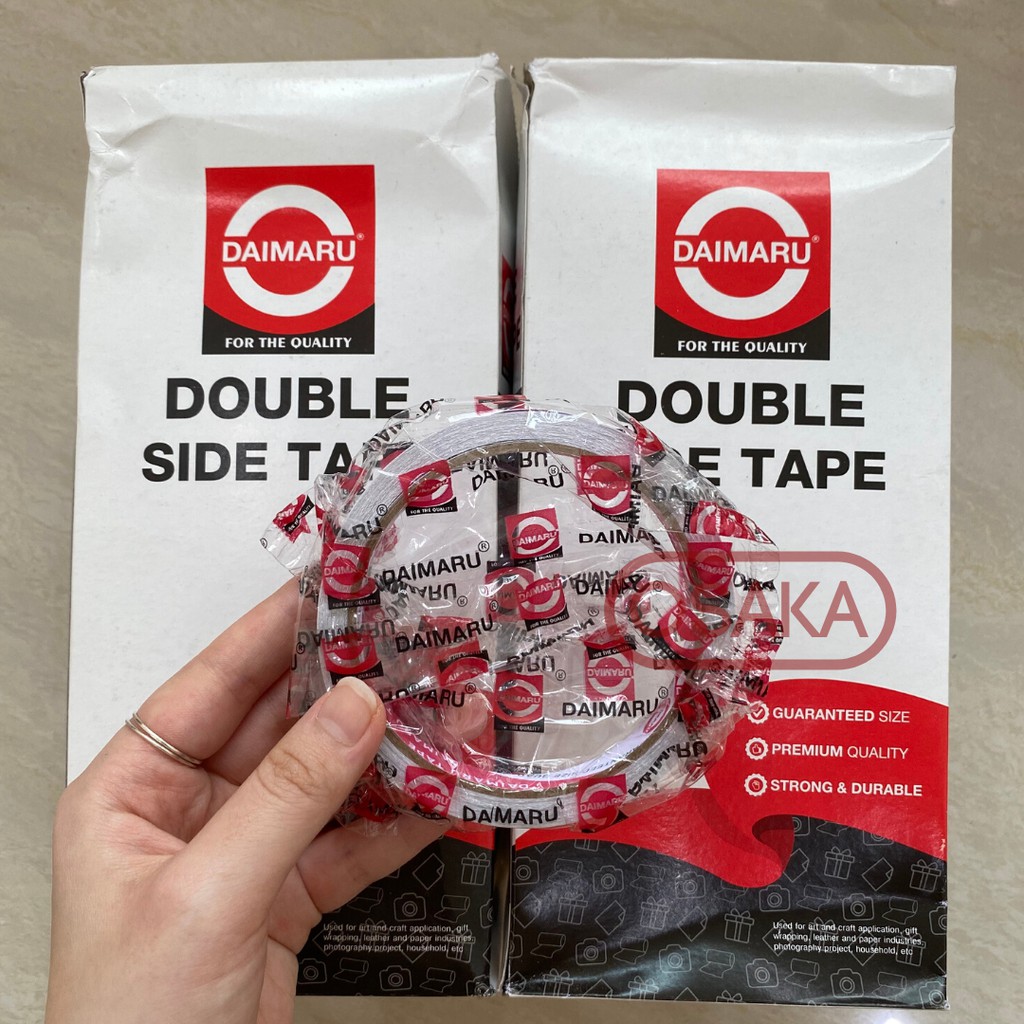

1Double Tape Daimaru 12mm / 1/2 inch dan 24mm / 1 inch x 12 yard