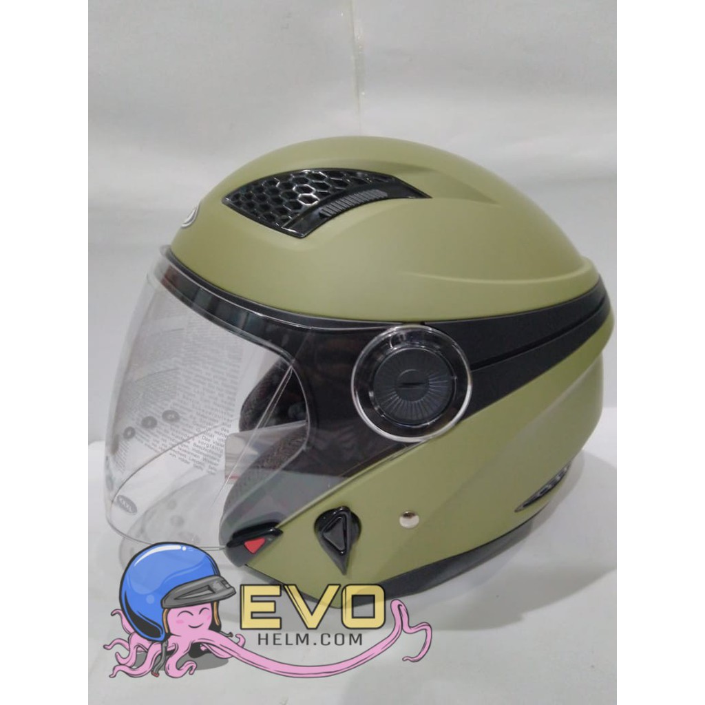 HELM ZEUS ZS - 610 SOLID OLIVE GREEN