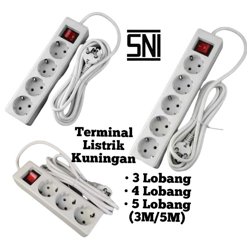 Terminal Listrik Colokan Listrik 3 Lobang 4 Lobang 5 Lobang