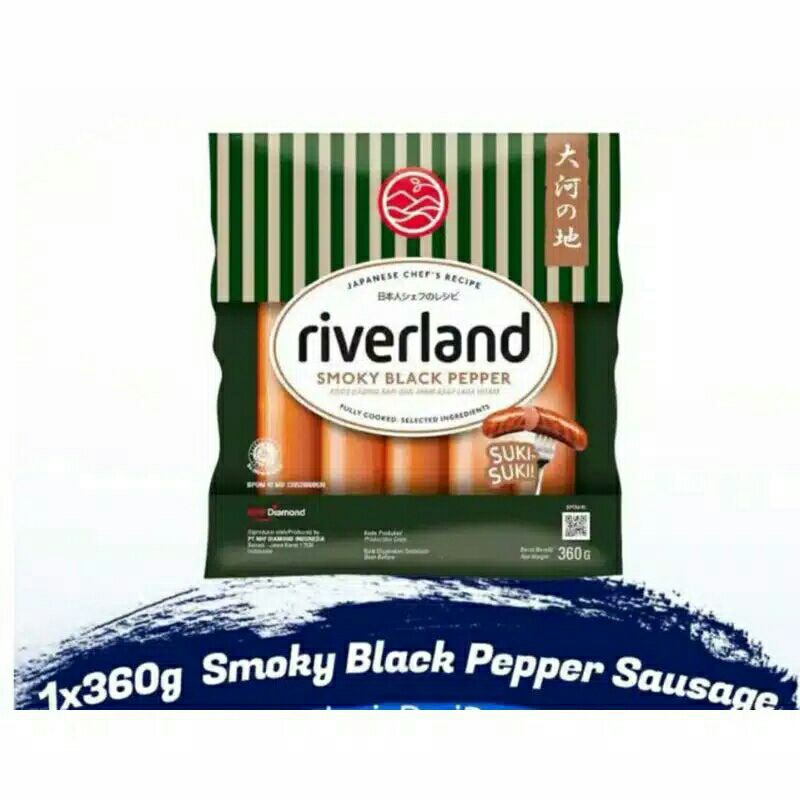 

Riverland smoky black pepper sausage 360 gram 7 pack