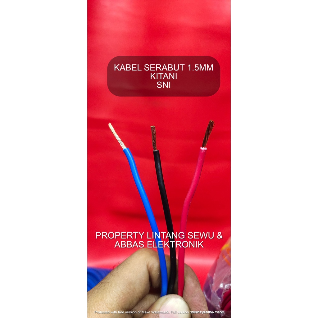 KABEL SERABUT NYAF 1.5MM KITANI KABEL RAMBUT KITANI 1.5MM