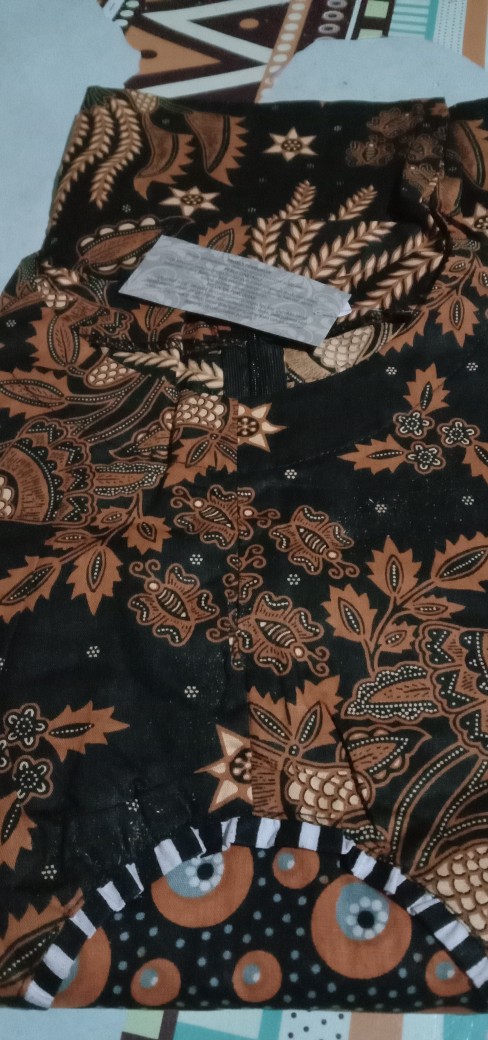 Gamis Batik Modern Murah Katun Halus Kombinasi Truntum, Ori Batik Aksara Pekalongan Big Size Jumbo