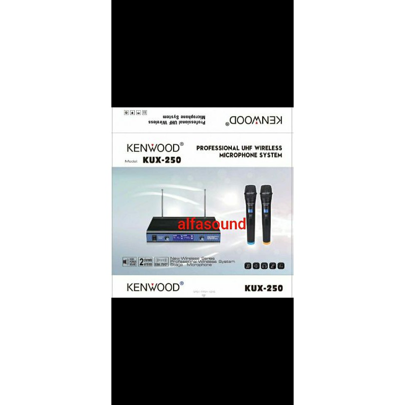 Microphone Wireless Handheld Kenwood KUX 250 Mic Pegang KUX250