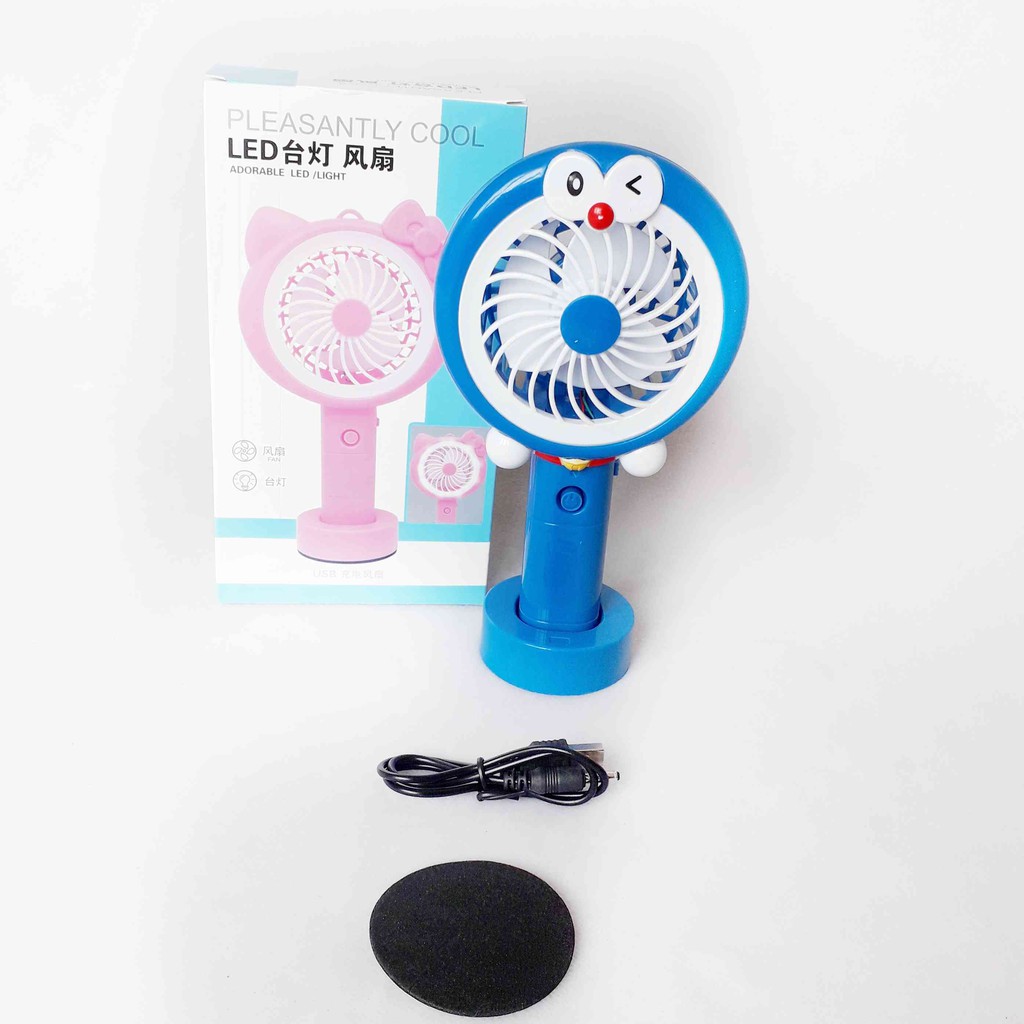 KIPAS USB MINIFAN LED Doraemon &amp; Hello kitty/ Kipas Angin Portable/ Kipas Angin Mini