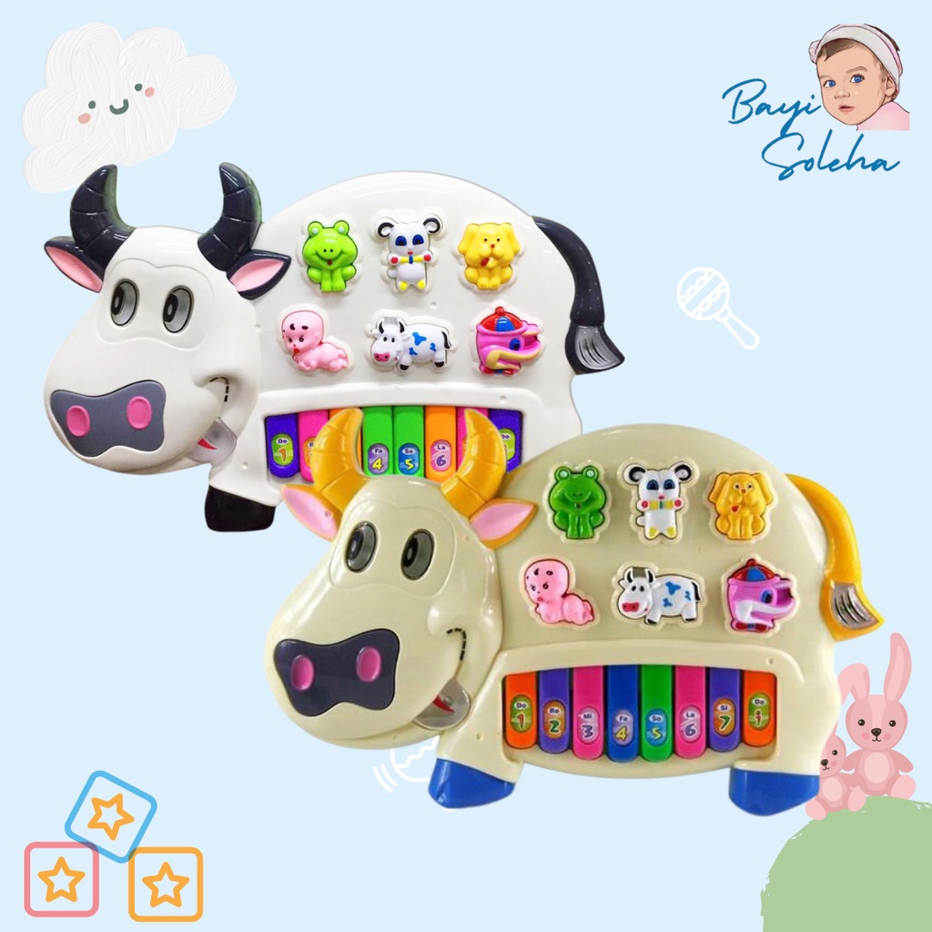 BS Mainan Edukasi Musik Piano Anak Animal Sapi / Piano Cow