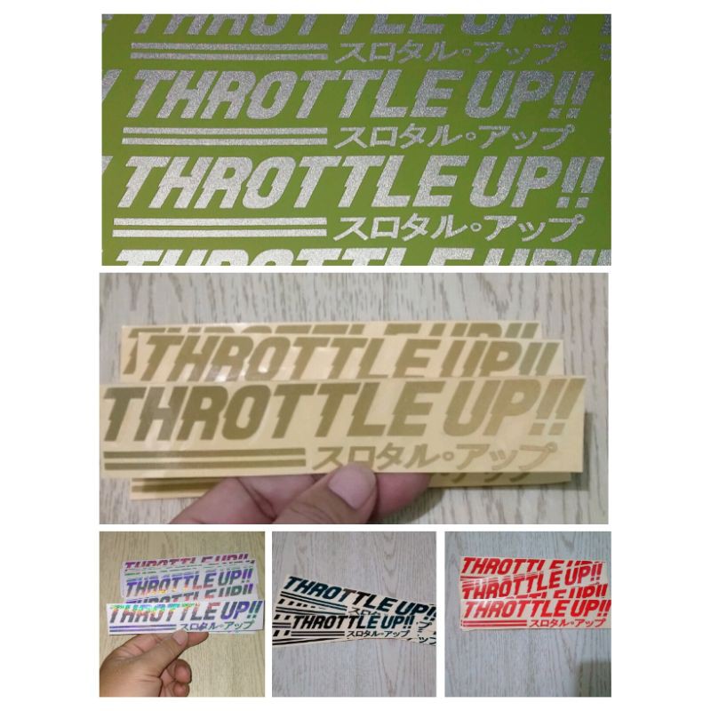 STICKER TROTTLE UP VISOR HELM VARIASI CUTTING