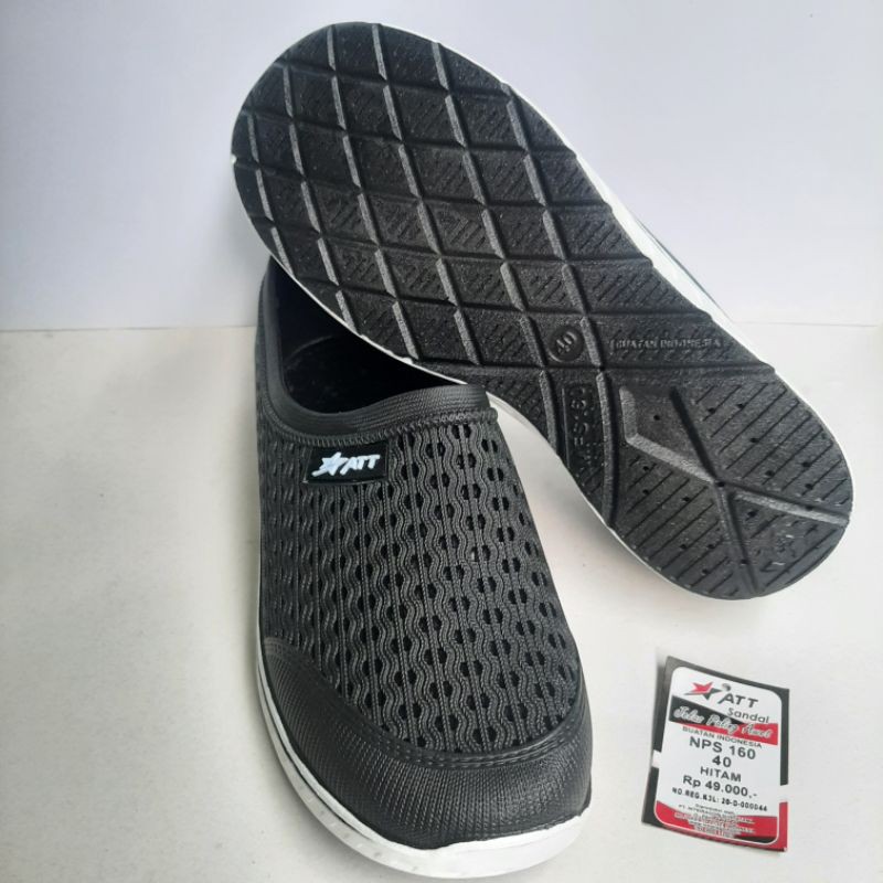 Sepatu Karet Pria ATT NPS 160 | Sepatu Slip On Selop Elastis | Sepatu Anti Air Uk _40-43