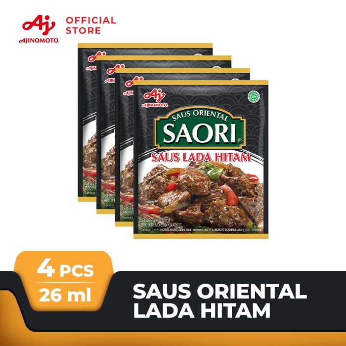 

Fe01Ggg Saori® Saus Lada Hitam 26Ml (4Pcs) Saos Oriental Blackpepper Sauce F30E1F11