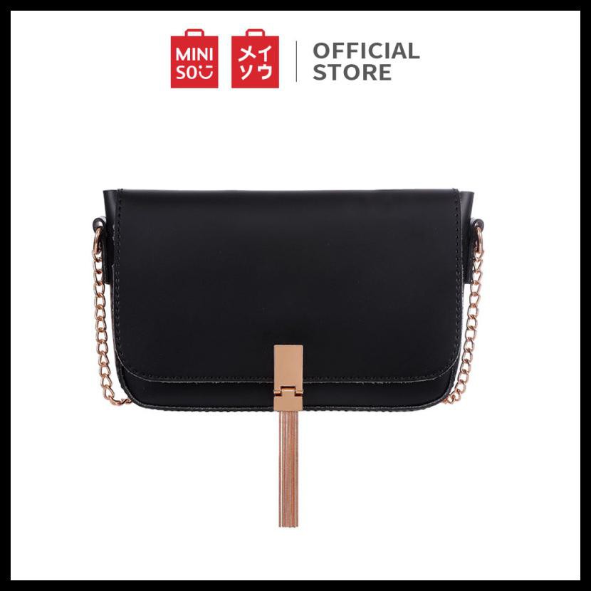 MINISO Tas Selempang Wanita Logam Rantai Sling Bag Fahion Pesta Basic