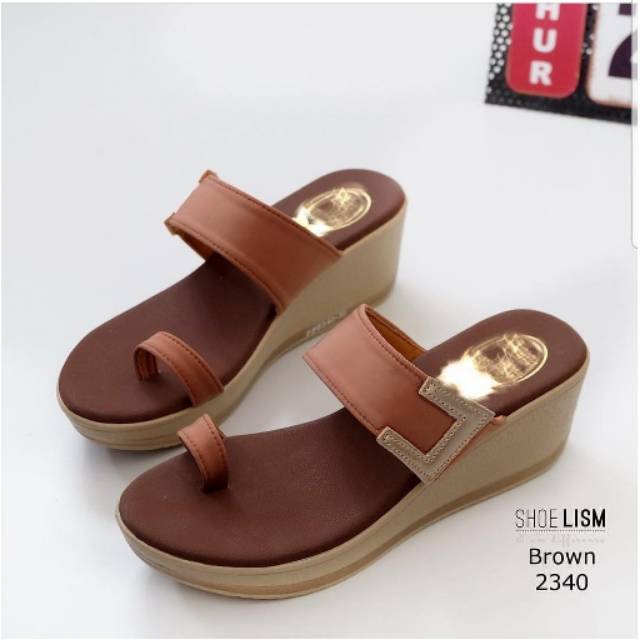 HR  01 Sandal Wedges Wanita ( Terbaru ) 5cm