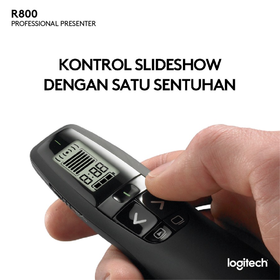 Logitech R800 Remote Professional Presenter Wireless Laser Hijau