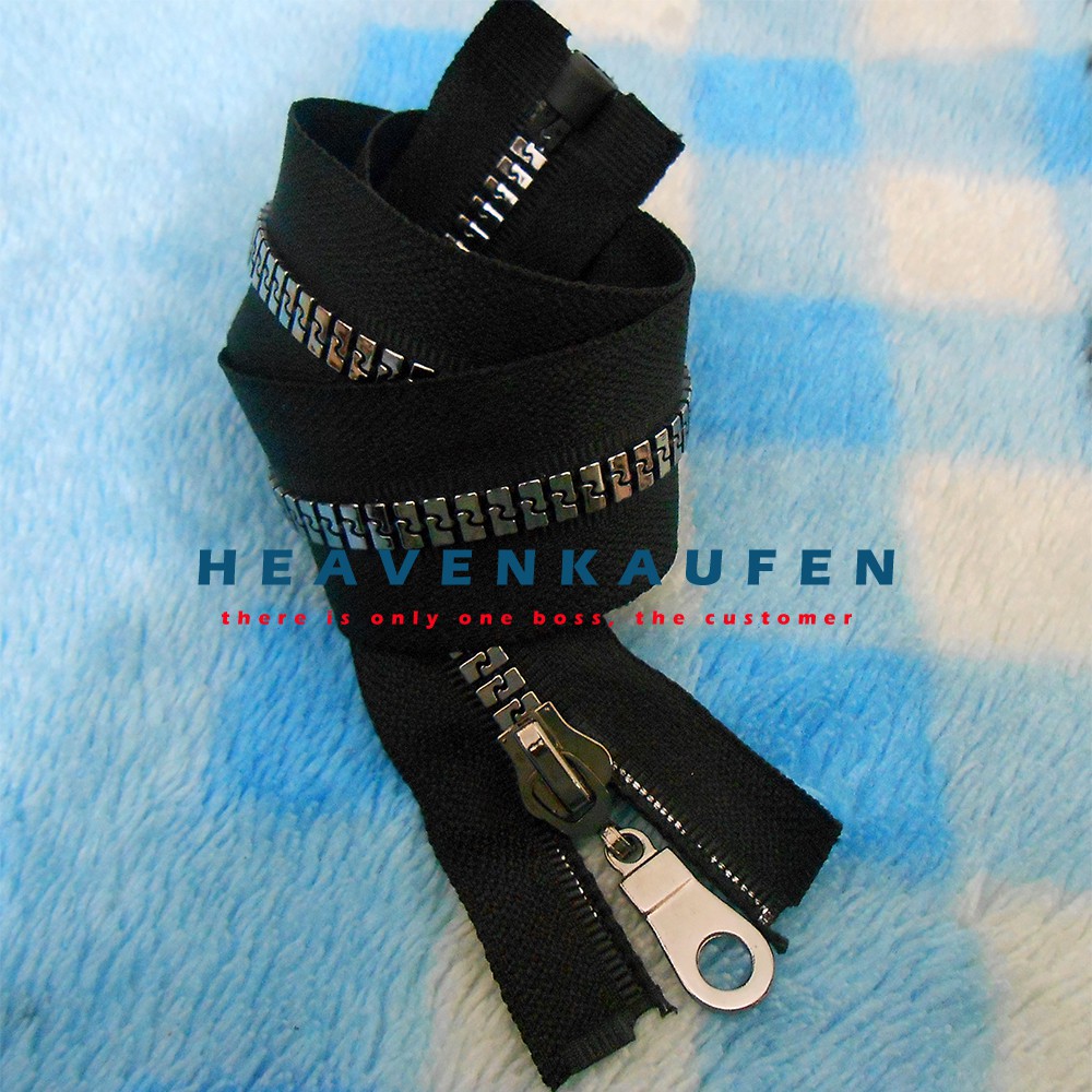 Resleting Zipper Busana 50 cm Hitam - Black Nikel Vislon Variasi Kode BX