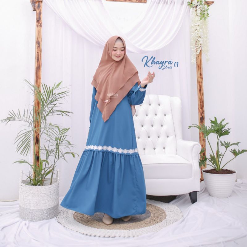 Gamis polos Khayra dress by Attin
