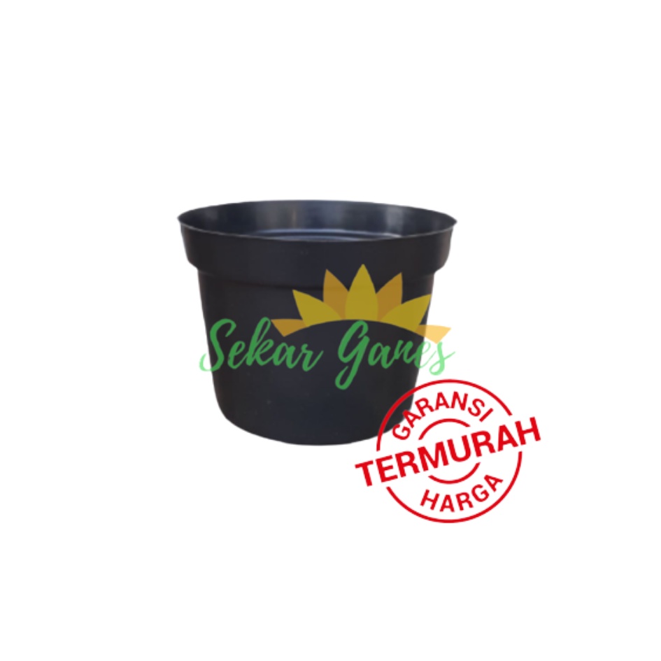 Pot Bunga Murah/Pot Tanaman / Pot plastik hitam uk 20cm