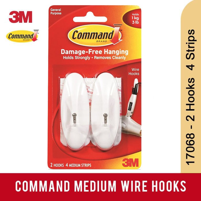 Gantungan Serba Guna 3M Utensil Small Wire Hook 17068 Command