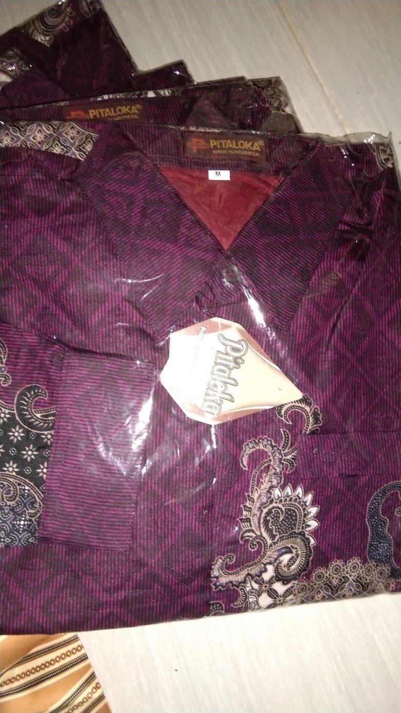 Kemeja Batik Pria Semi Sutra Sanwoz Puring Istimewa