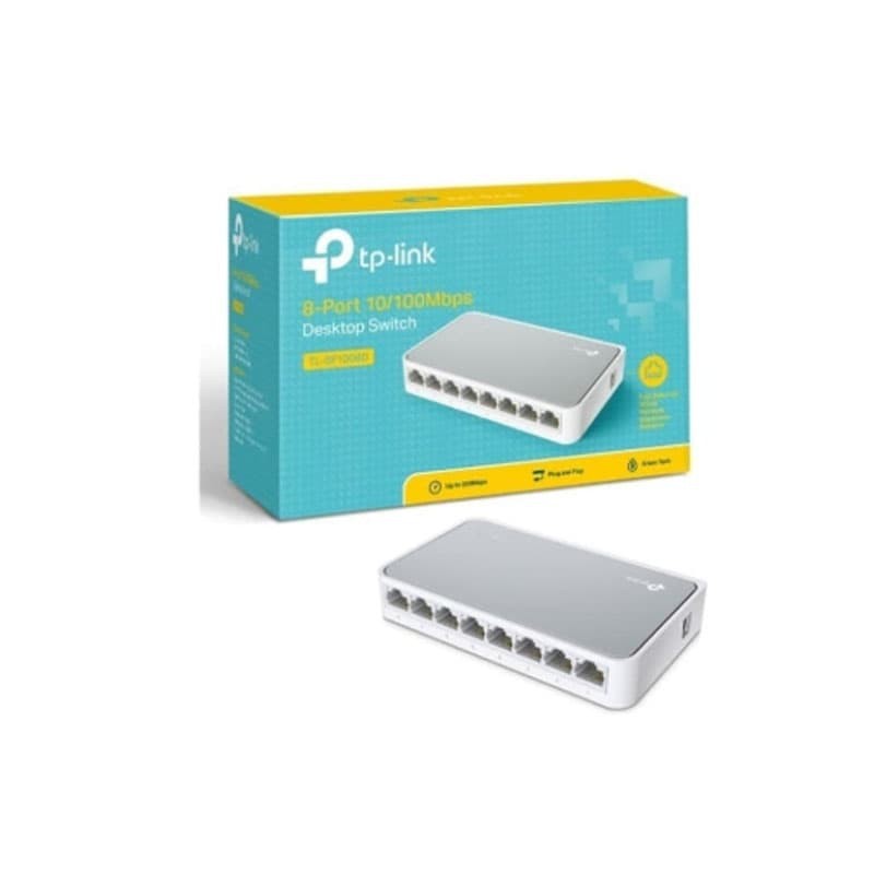 TP-LINK TL-SF1008D 8 Port 10/100Mbps Desktop Switch / Swich Hub