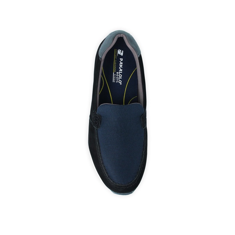 SEPATU SLIP ON PAKALOLO PRIA ORIGINAL CASUAL KULIT ASLI BIRU NAVY PB11