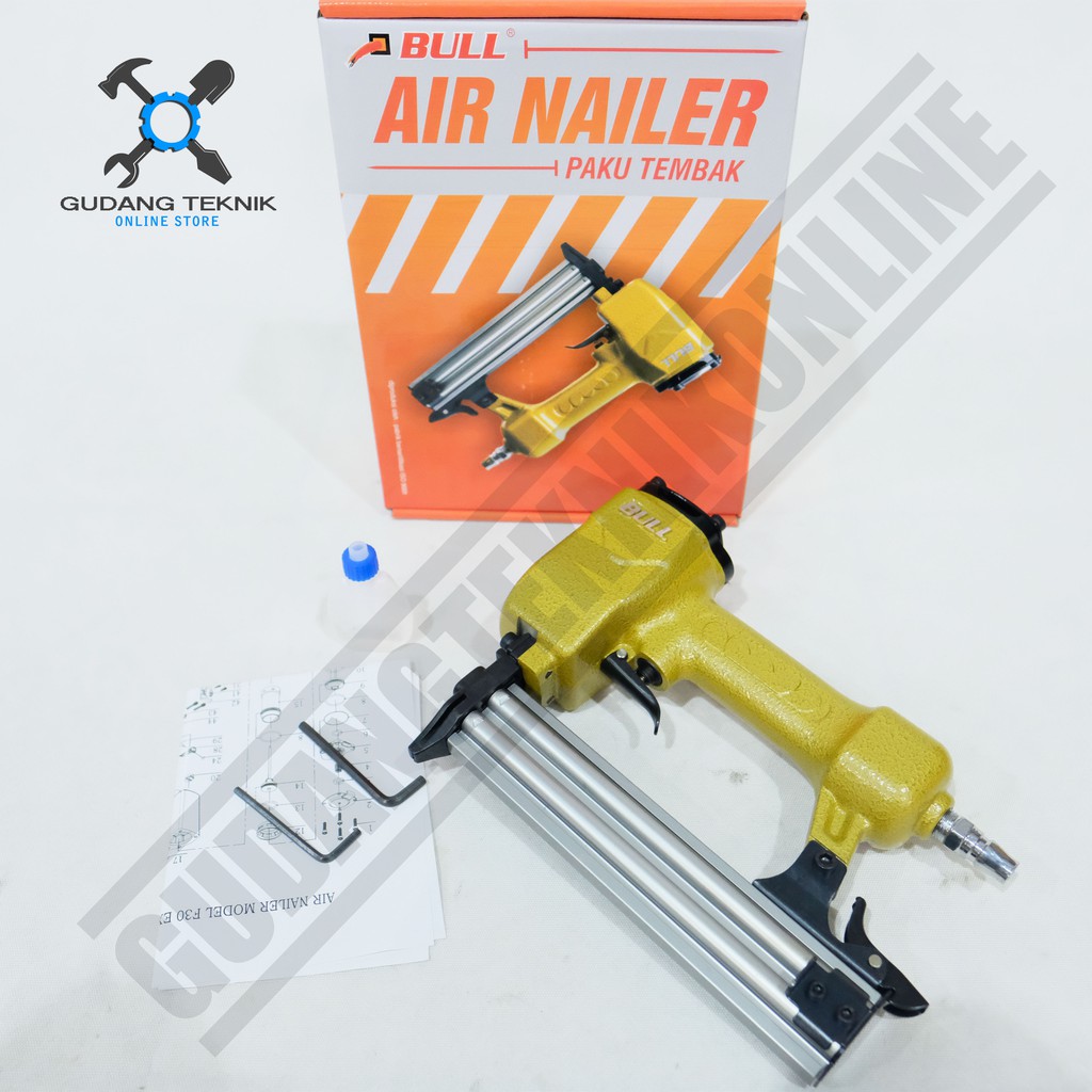 AIR NAILER F 30 BULL / Mesin Staples ANGIN BULL  - Mesin Paku Tembak ANGIN F30 BULL