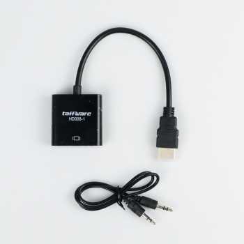 Adapter HDMI ke VGA Female dengan Audio / Kabel Converter Vga To Hdmi Kabel VGA To HDMI With Audio Converter Adapter / Kabel Penghubung Laptop Ke Proyektor Kabel Konverter Usb Kabel Penghubung Monitor /Converter Hdmi To Vga Audio Hdmi To Vga Audio