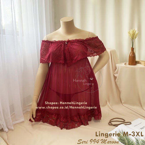 Lingerie Bigsize XXLX XL XL L M Premium Lingerie Big Size Lingerie Wanita Kado Ultah Suami Istri 994