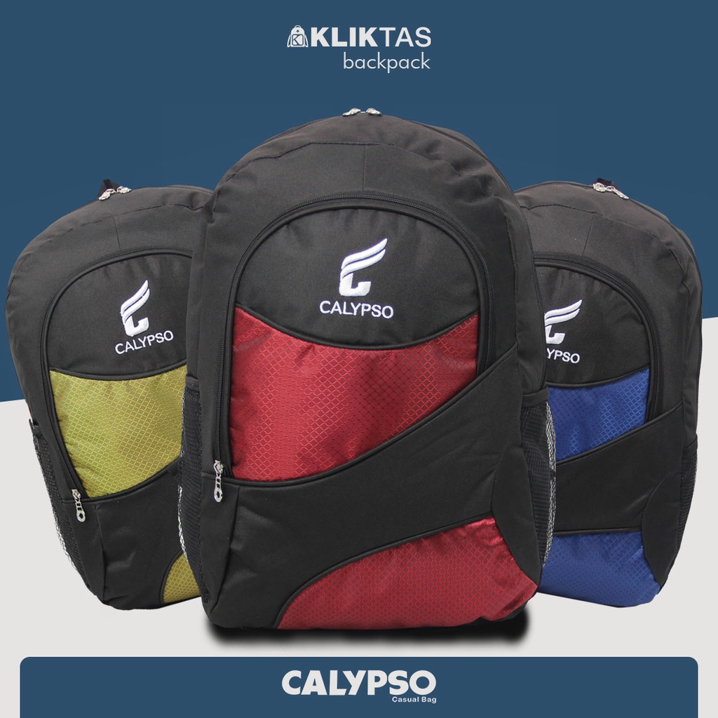 [KLIKTAS] Tas ransel laptop pria remaja Calypso D 02820 backpack punggung bahu kerja kuliah sekolah original premium