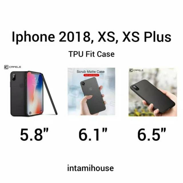Case Iphone XS 5.8&quot; Iphone 2018 XR 6.1&quot; XS Plus XS Max 6.5&quot; TPU Cafele
