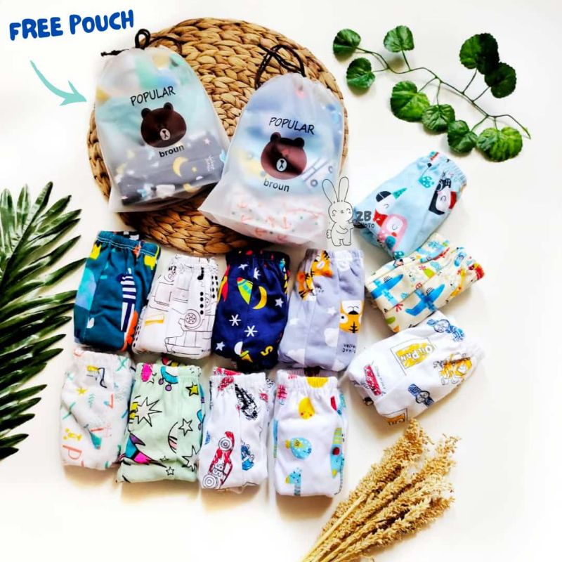 Celana Dalam CD anak Libby Velvet isi 3 perempuan dan laki laki FREE POUCH LUCU