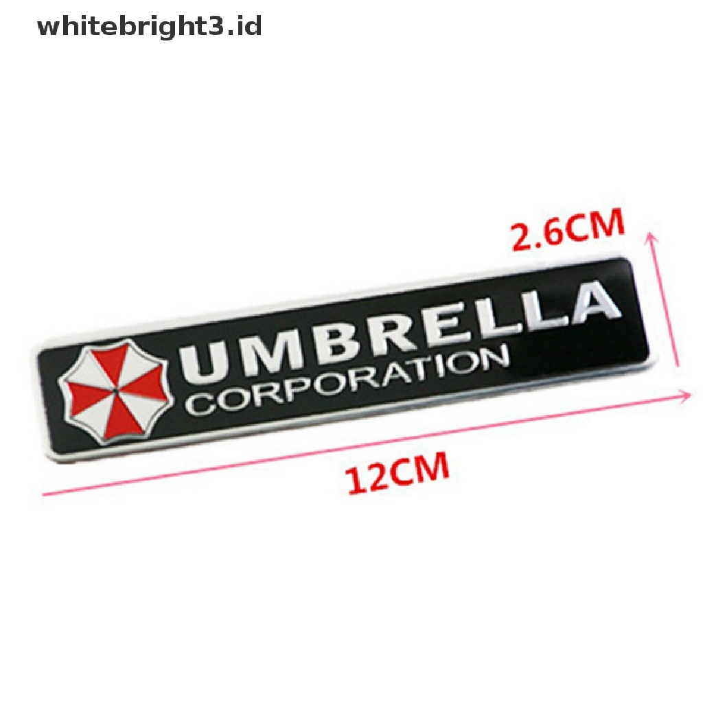 (whitebright3.id) Stiker Decal 3D Motif Umbrella Corporation Resident Evil Bahan Aluminum Alloy