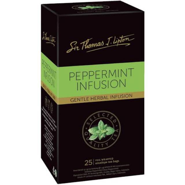 

Teh Sir Thomas J Lipton Peppermint Infusion Tea 25 tea bags