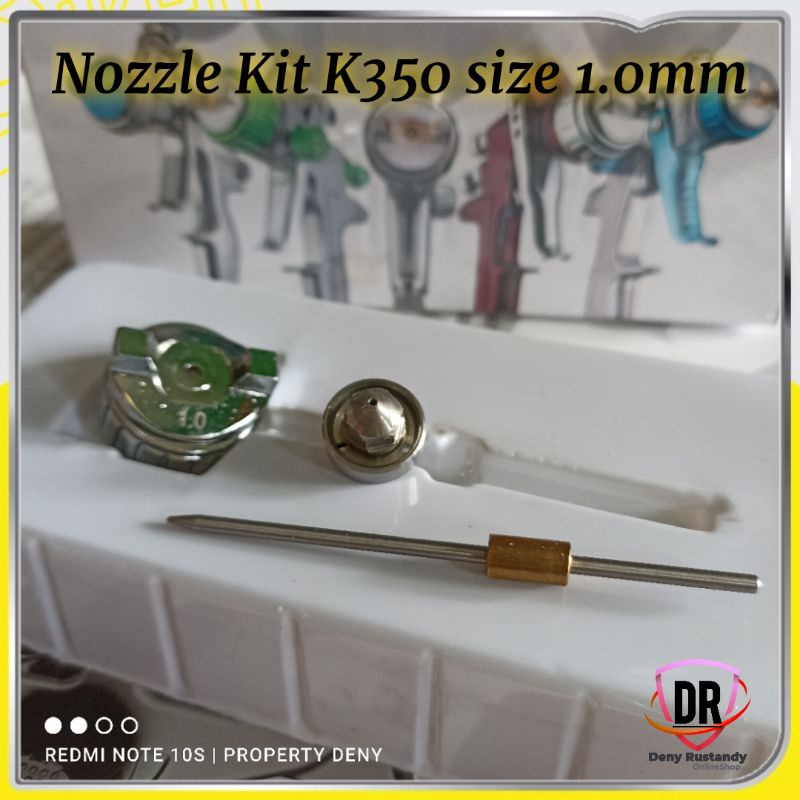 Jual Nozzle dan Jarum Spray Gun Auarita K350 HVLP Ukuran 1.0mm Shopee